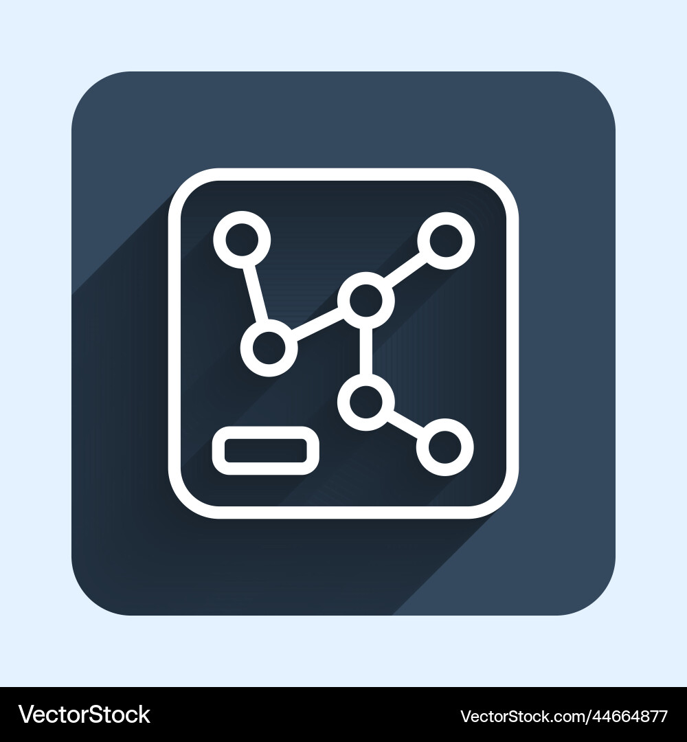 White line railway map icon isolated with long White line railway map icon isolated with long Vector Image