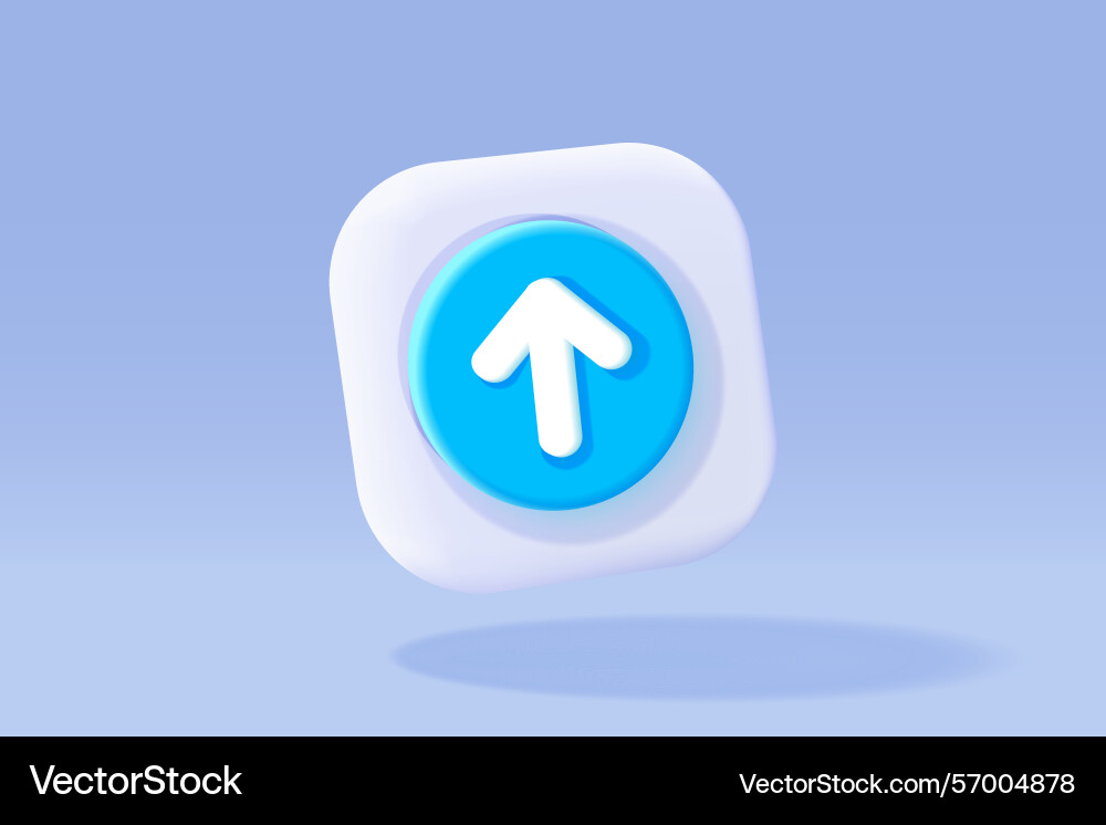3d icon upload data to cloud computing concept 3d icon upload data to cloud computing concept Vector Image