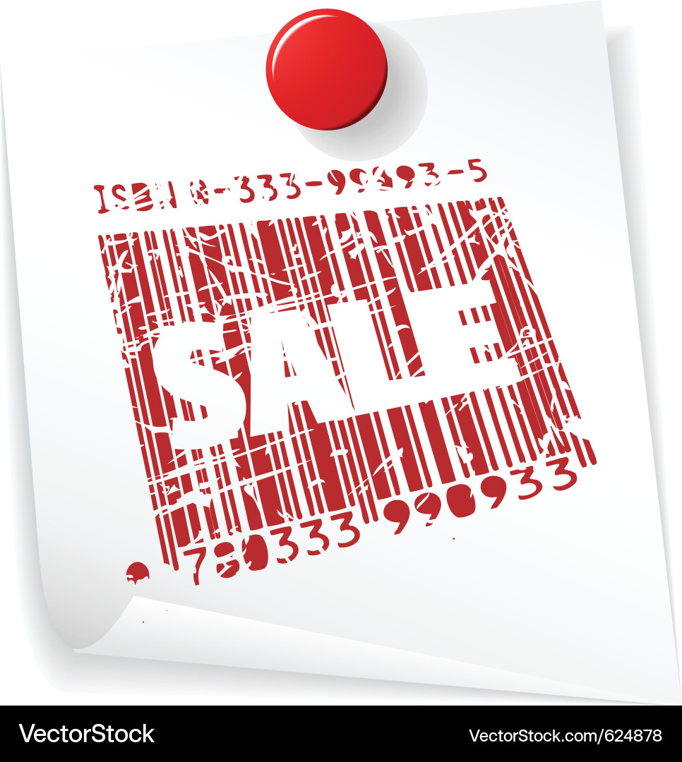 Barcode Sale Tag Vector Image