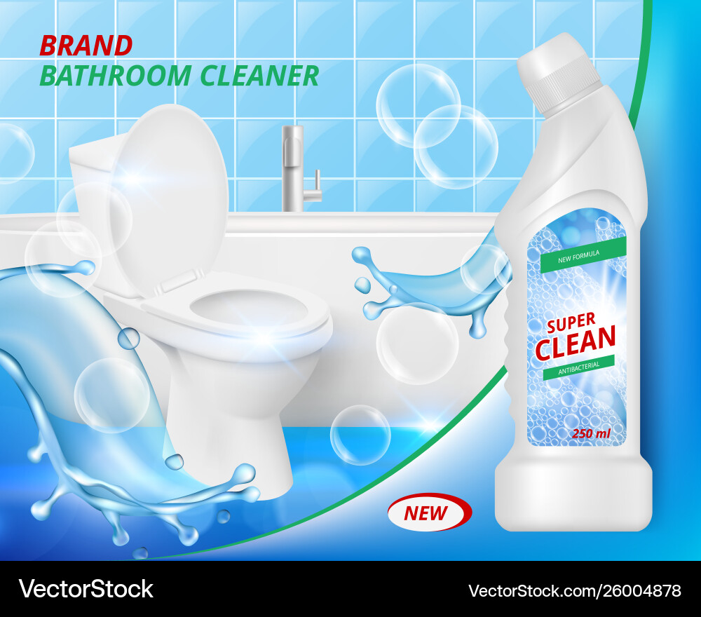 Bathroom Cleaner Liquid Detergent Royalty Free Vector Image