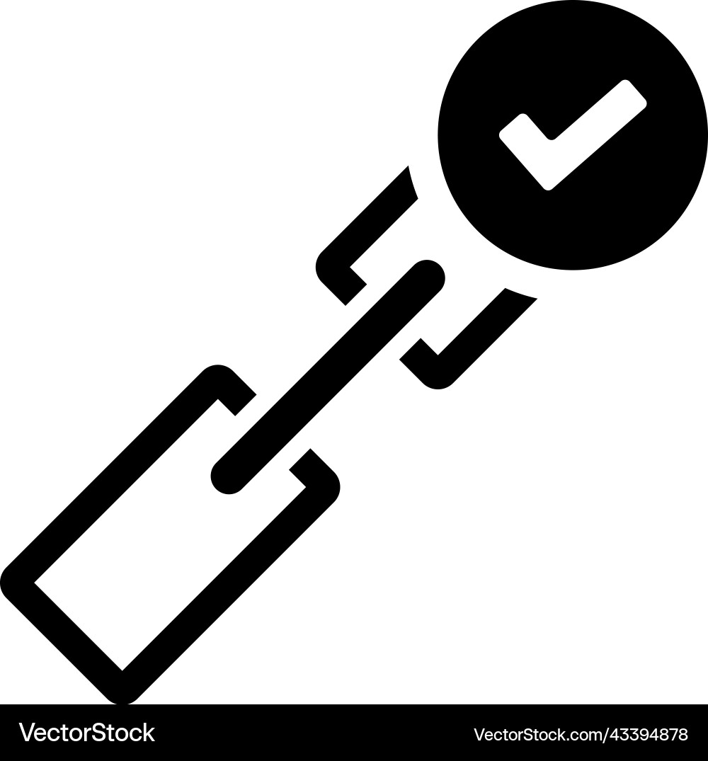 Clean url icon black graphics Vector Image