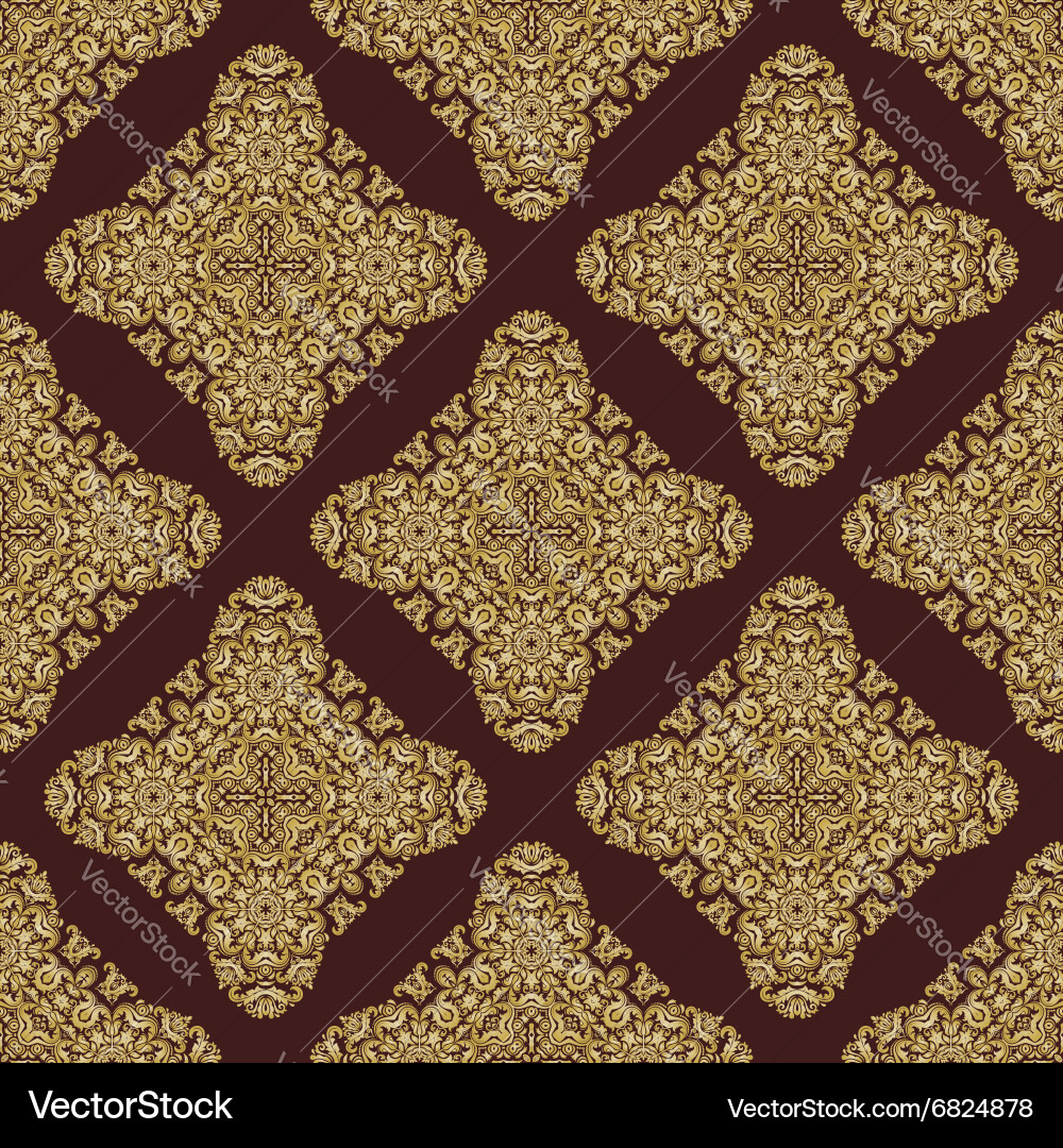 Damask seamless pattern vector image
