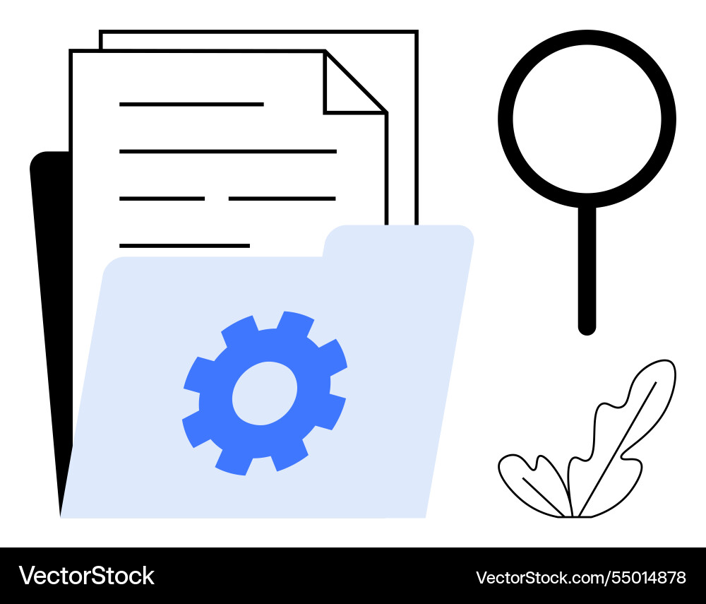 Document management and optimization with search Document management and optimization with search vector image
