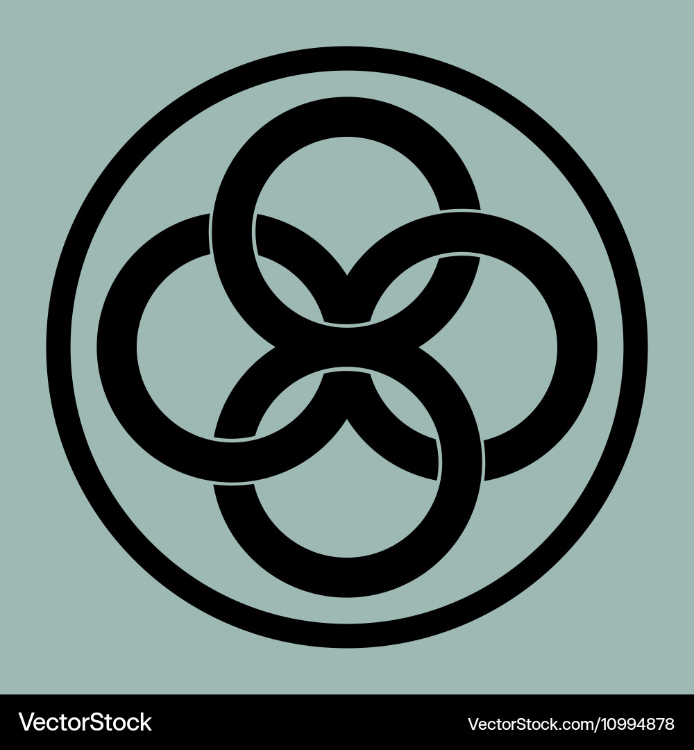 Four Rings Infinity Symbol Vector Image