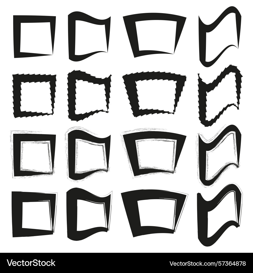 Frame pattern design black edge texture geometric Vector Image
