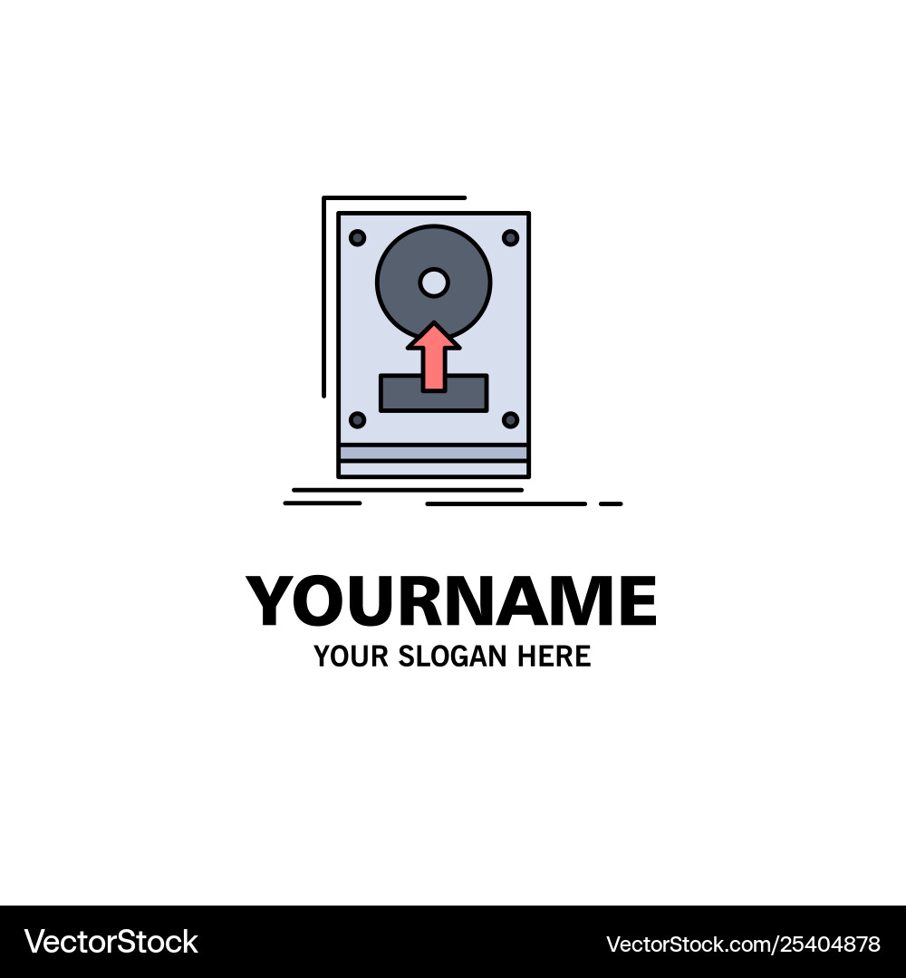Install drive hdd save upload flat color icon Install drive hdd save upload flat color icon vector image