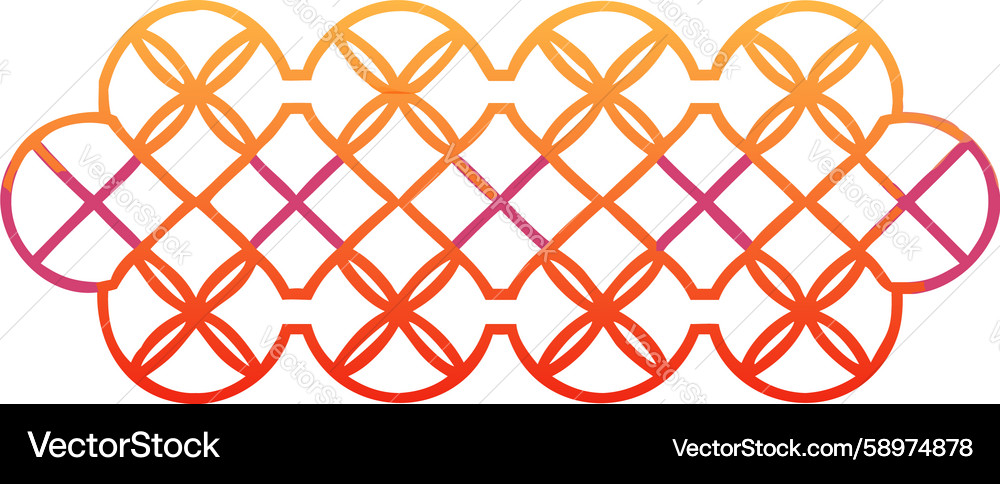 Interlocking rounded square pattern abstract Vector Image