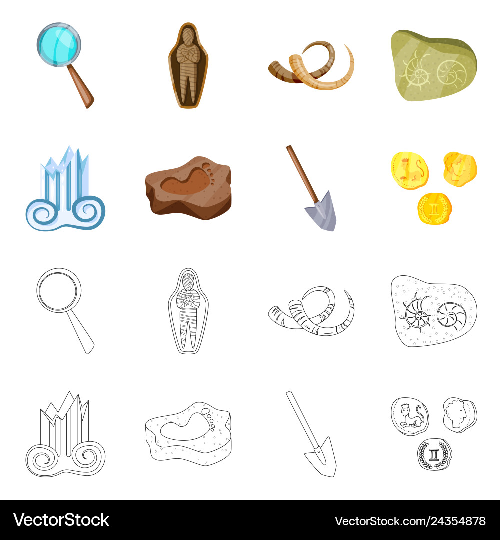 Isolated object of story and items icon Isolated object of story and items icon Vector Image