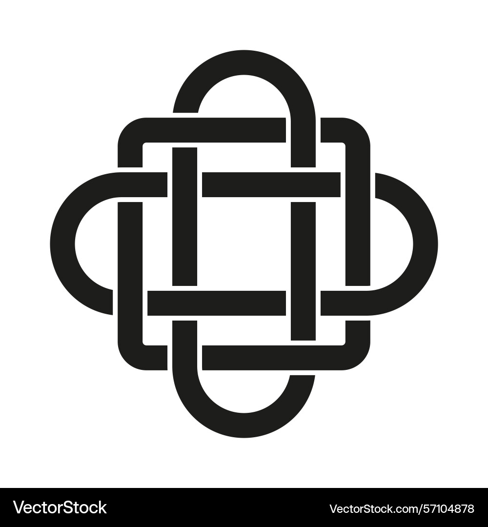 Knot icon symbol interlace shape loop form figure Knot icon symbol interlace shape loop form figure vector image