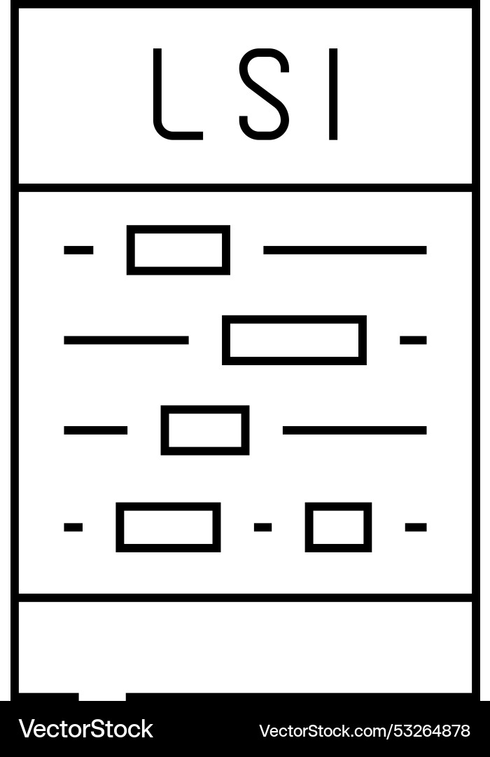 Latent semantic indexing lsi seo line icon Vector Image