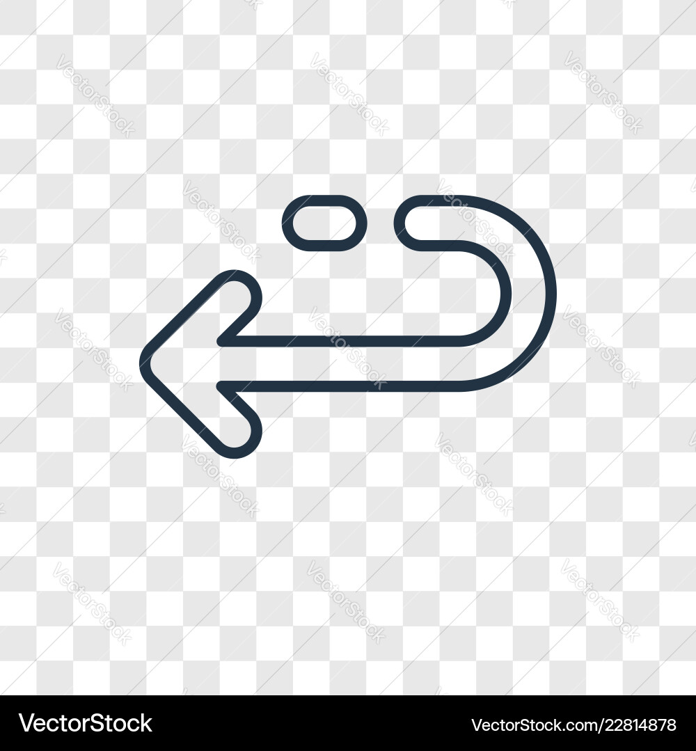 Left arrow concept linear icon isolated vector image