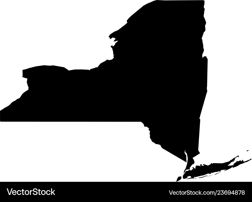 New York State Silhouette vector image