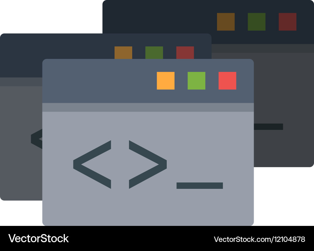 Programming windows vector image