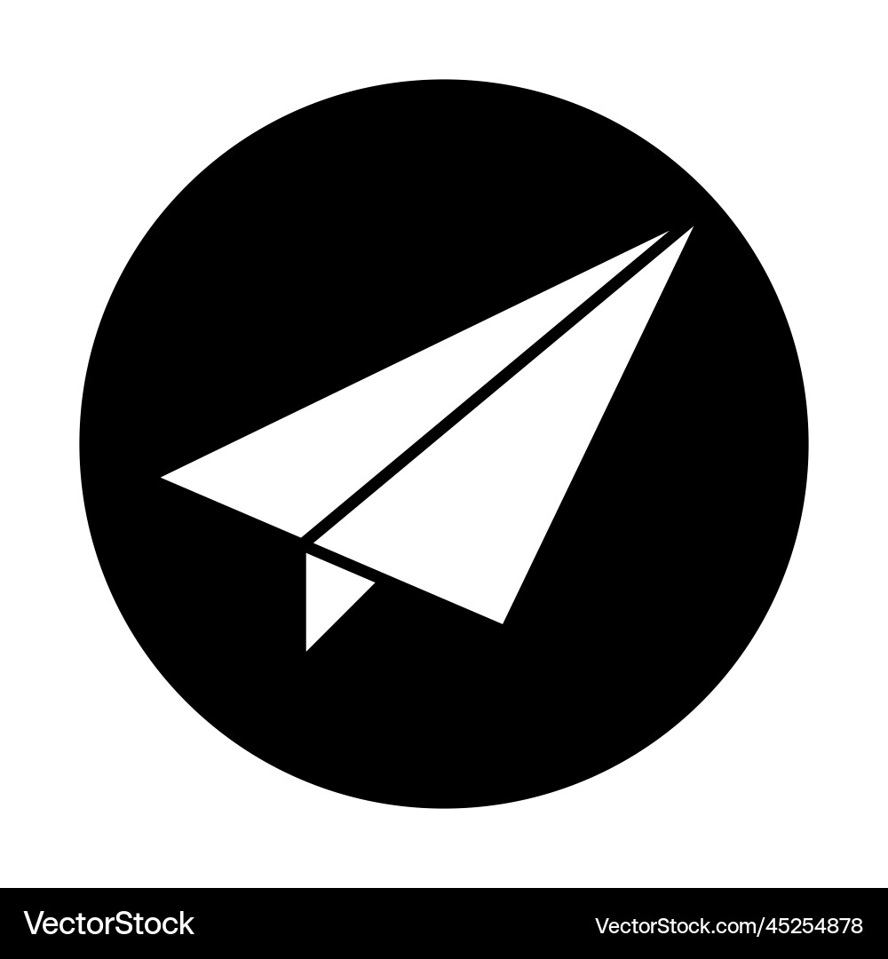 Round email or message send button Round email or message send button vector image
