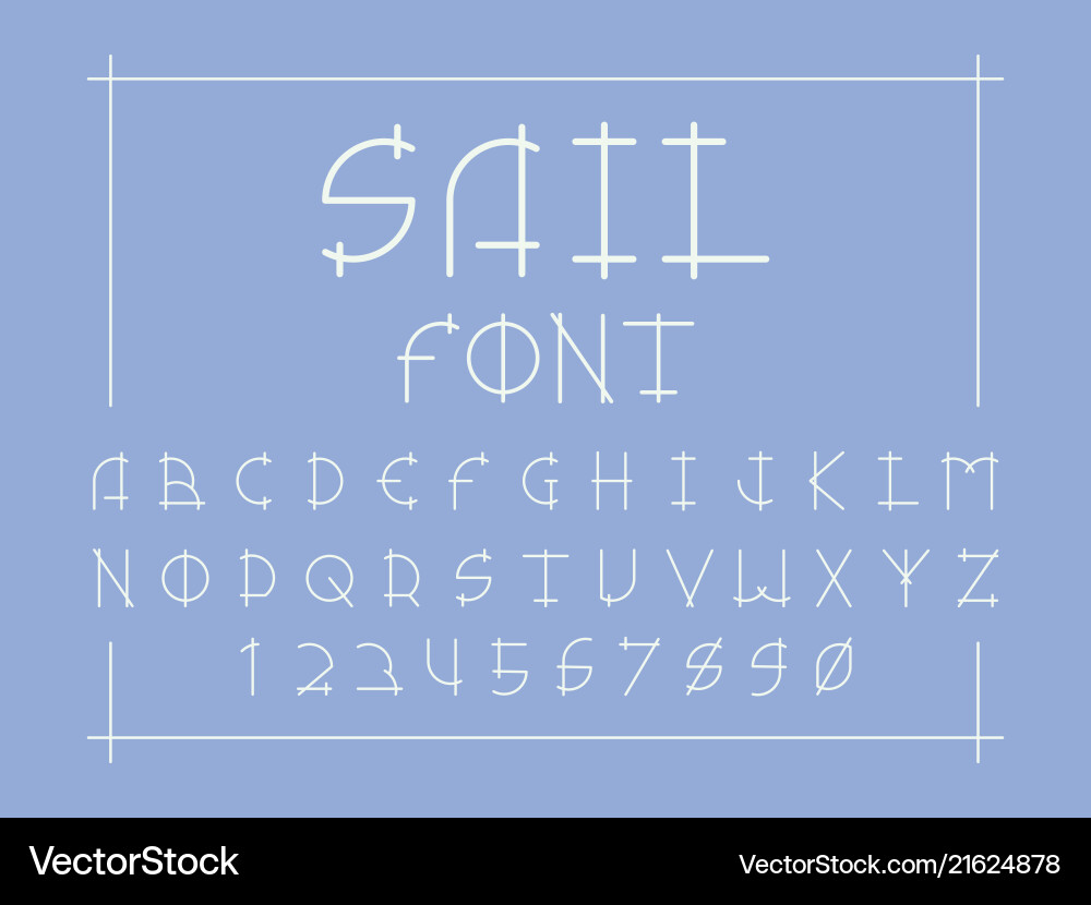Sail regular font vector image
