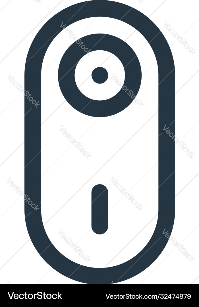 Camera icon editable stroke linear Camera icon editable stroke linear vector image