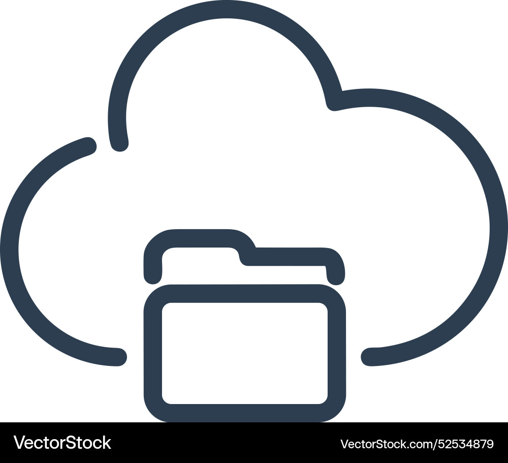 Cloud storage icon symbol image of the hosting Vector Image