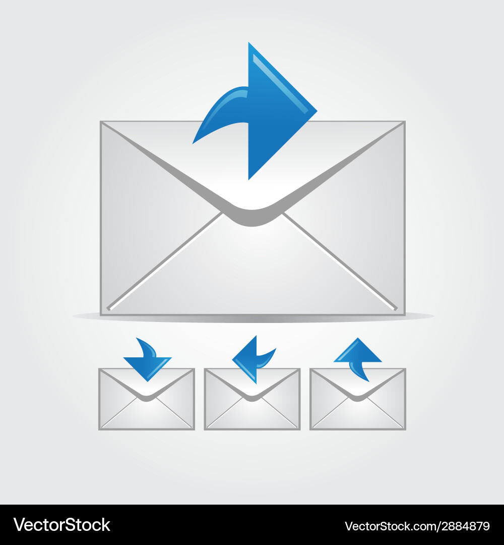 Envelopes multiple colors web icons Vector Image