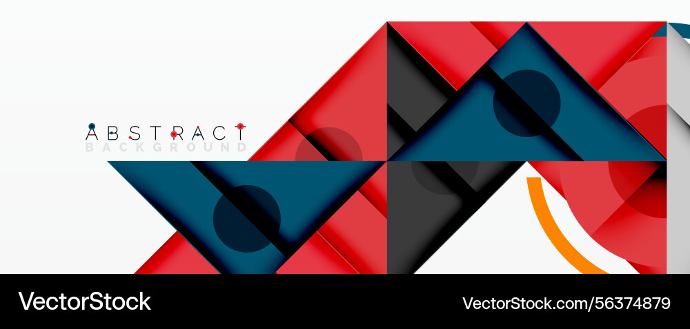 Geometric shapes overlap creating vibrant Vector Image