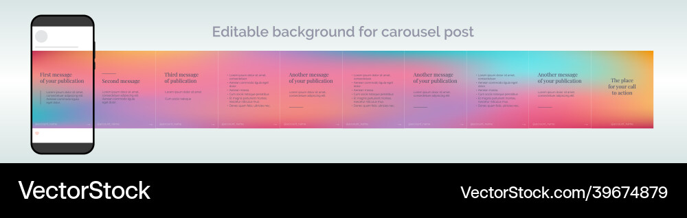 Gradient Carousel Background vector image