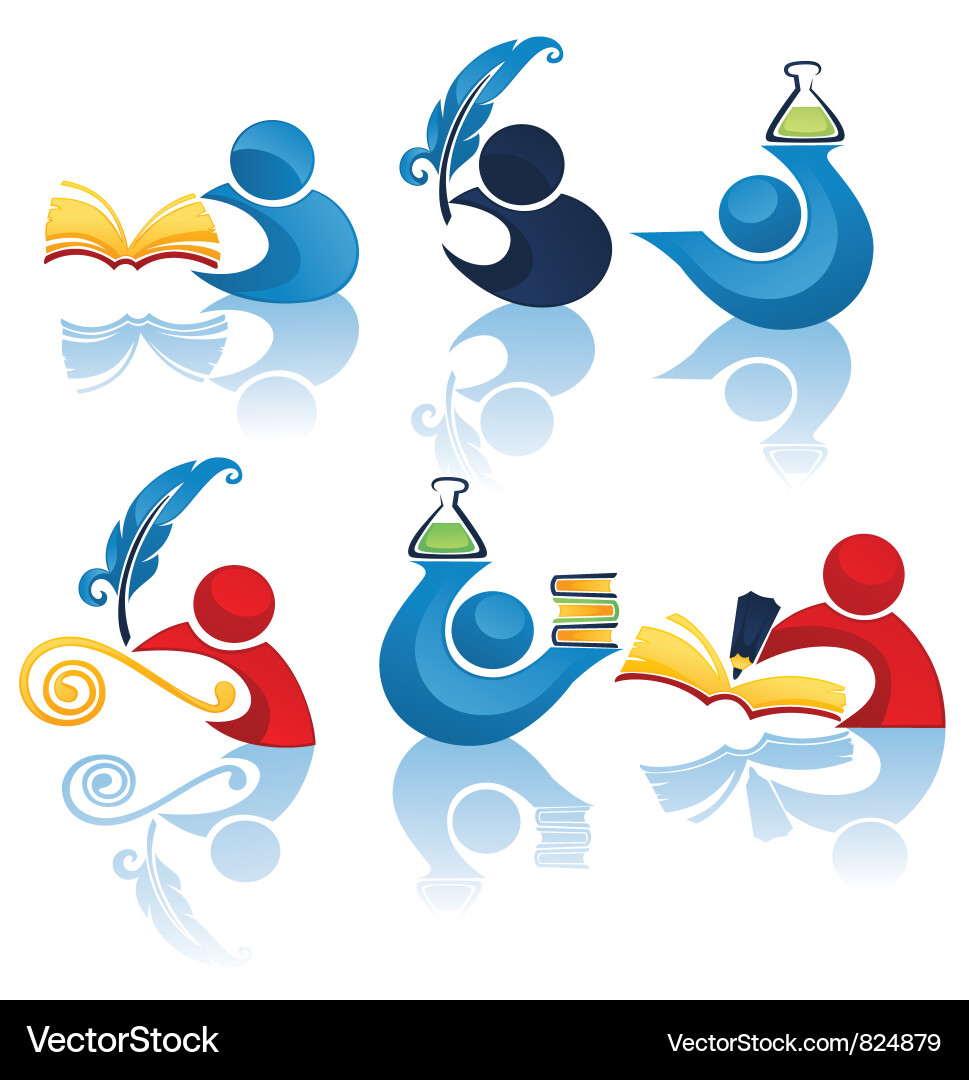 Reading and Learning Symbols vector image