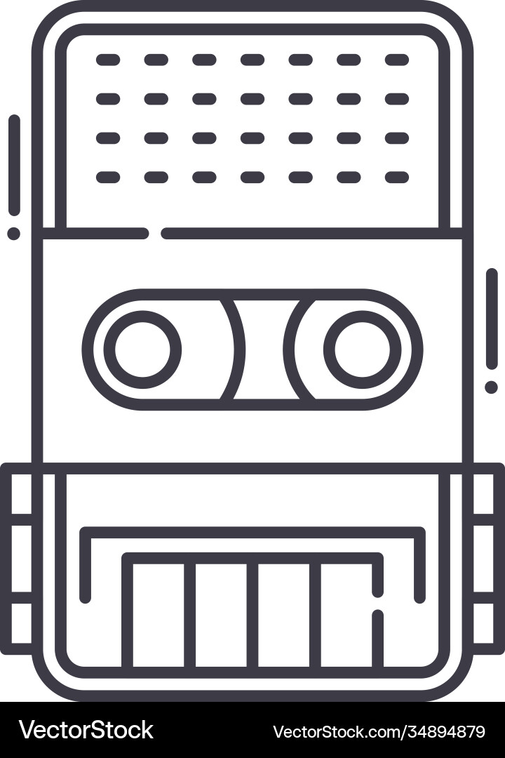 Record player concept icon linear isolated Record player concept icon linear isolated vector image