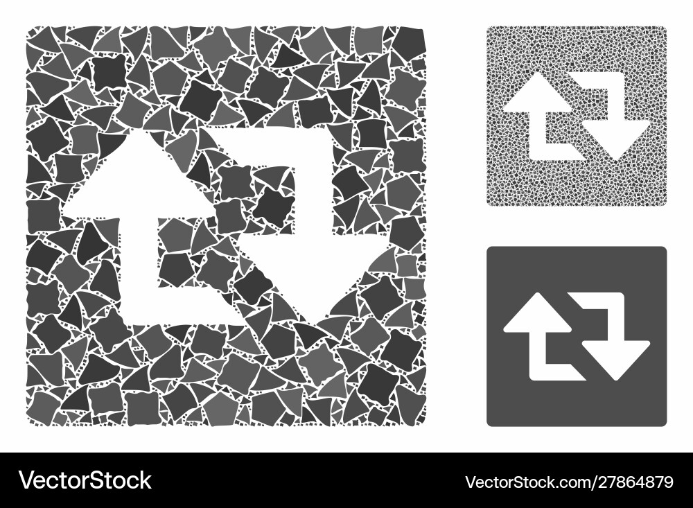 Refresh arrows composition icon trembly items Refresh arrows composition icon trembly items vector image