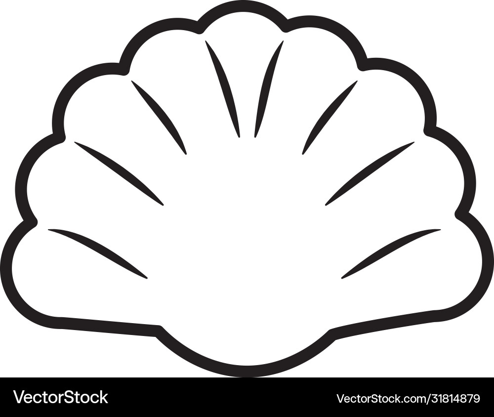 Seashell icon image line style Vector Image