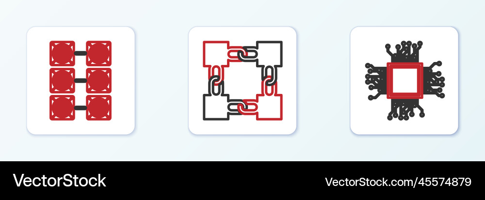 Set line brain as digital circuit board mining Set line brain as digital circuit board mining vector image