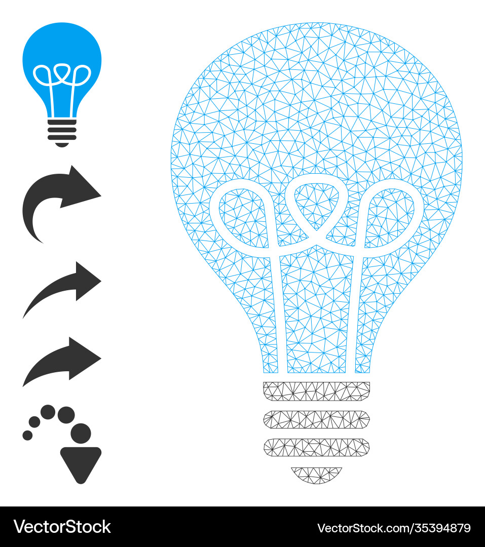 Web network lamp bulb icon with simple symbols Web network lamp bulb icon with simple symbols vector image
