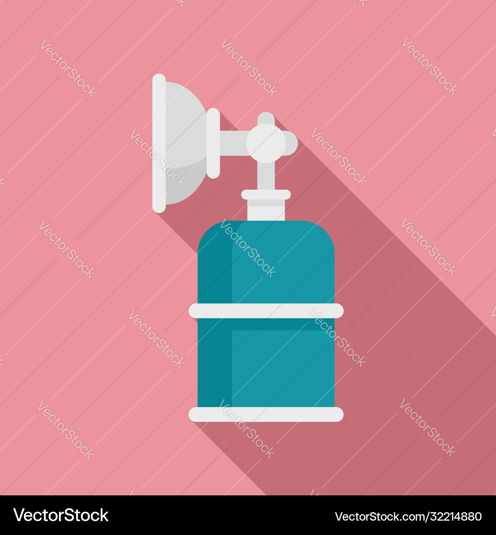 Anesthesia mask bottle icon flat style Anesthesia mask bottle icon flat style vector image