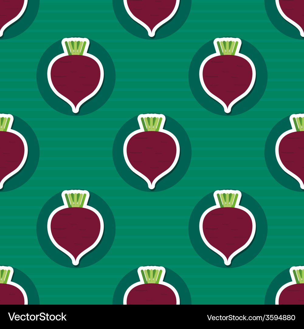 Beet pattern seamless texture with beetroot vector image