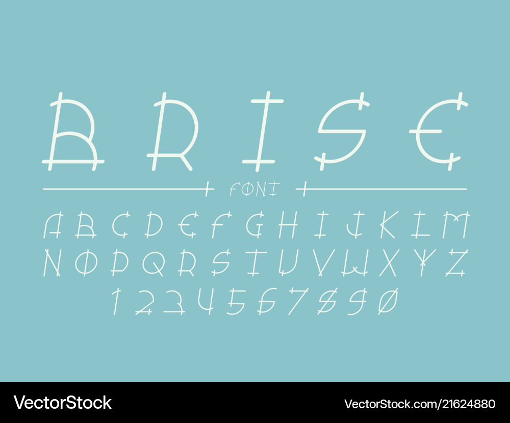 Brise cursive font alphabet Vector Image