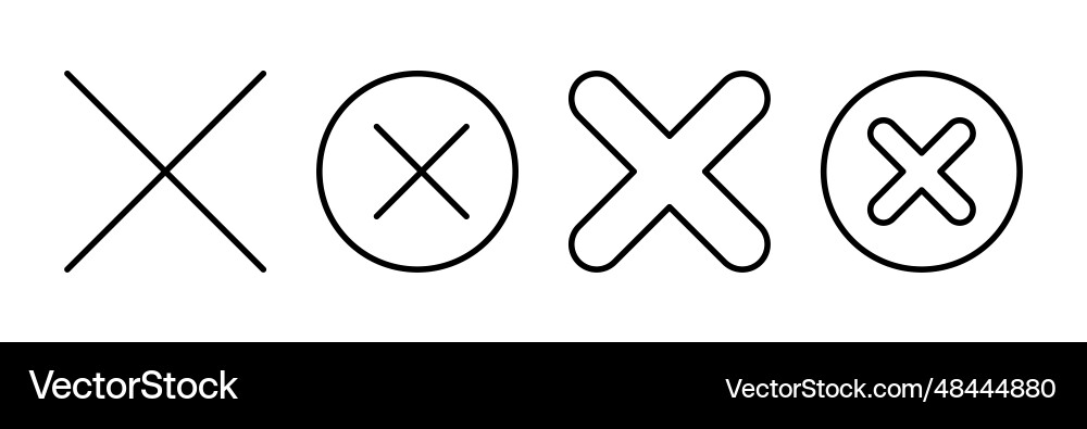 Close icon delete remove cancel exit symbol vector image