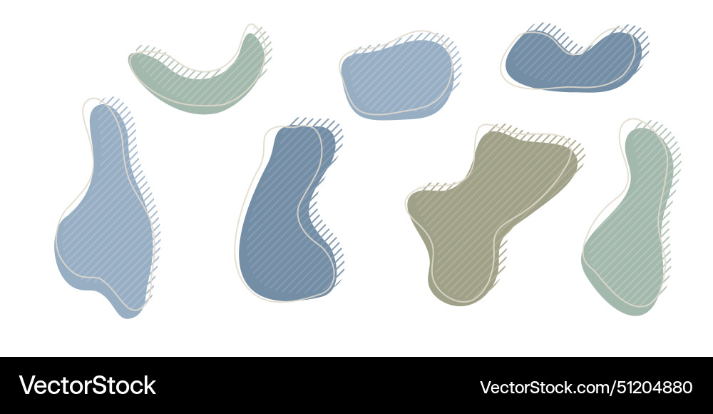 Collection of organic irregular blob shape Vector Image