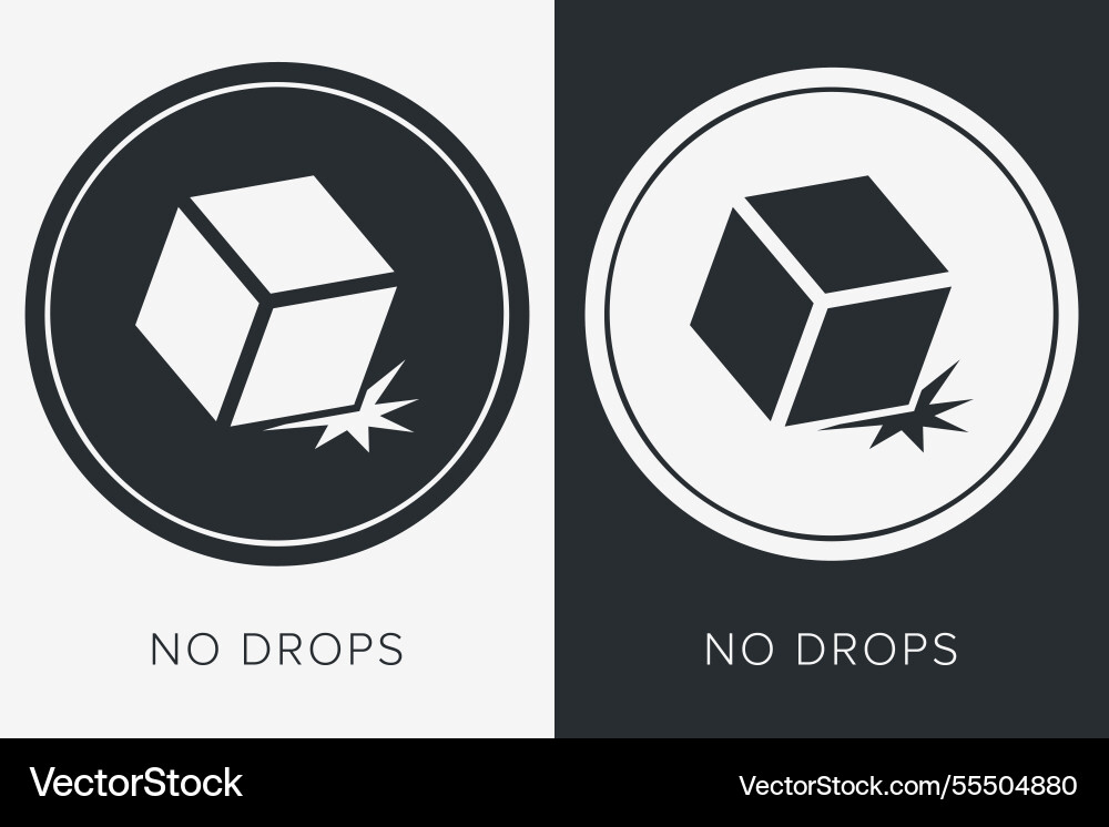 Do not drop fragile items packaging symbol sign Do not drop fragile items packaging symbol sign vector image
