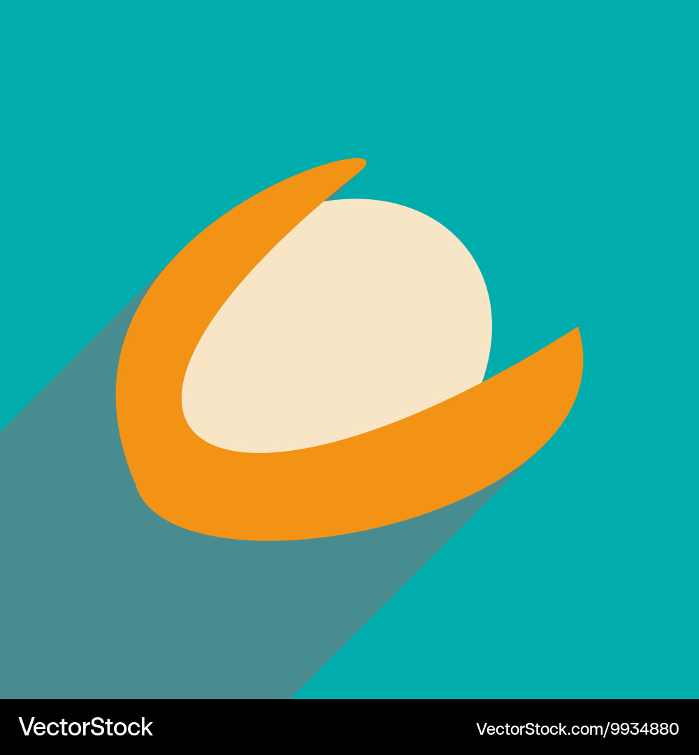 Flat with shadow icon and mobile application vector image