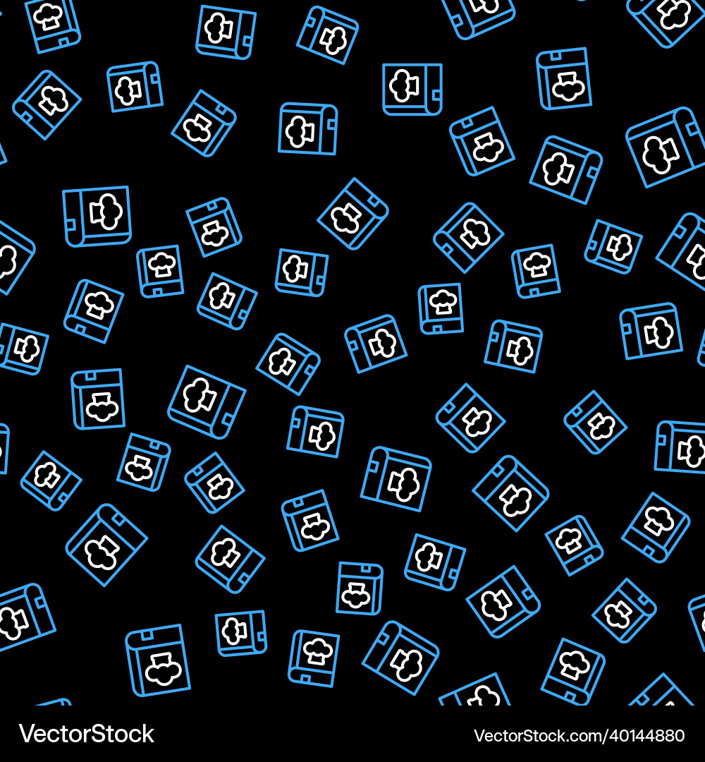 Line cookbook icon isolated seamless pattern Line cookbook icon isolated seamless pattern vector image
