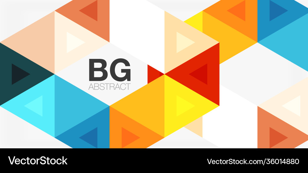 Mosaic triangle pattern abstract background Vector Image