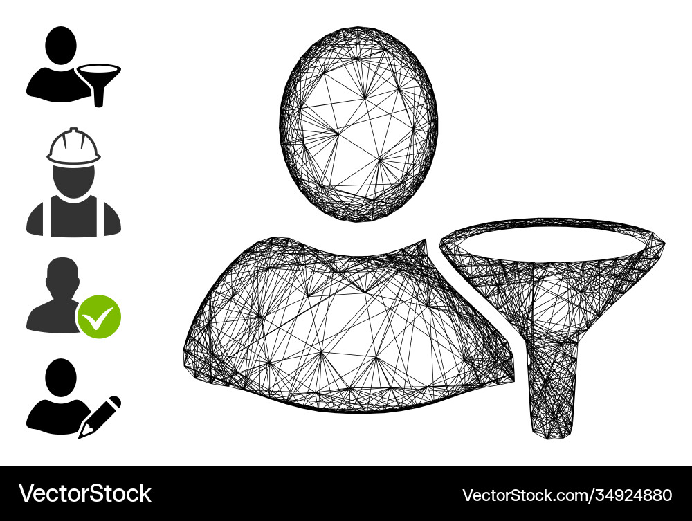 Net user filter mesh Net user filter mesh Vector Image