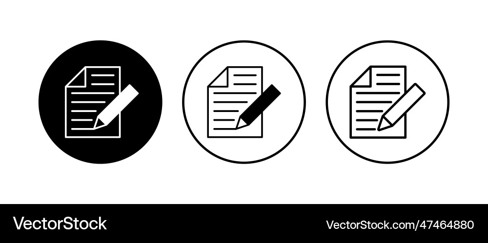 Note icon set notepad Note icon set notepad vector image