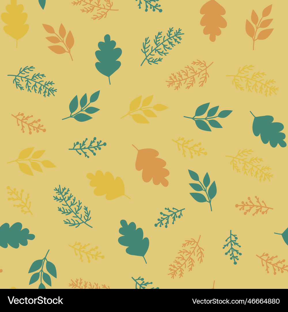 Seamless pattern with multicolored leaves Seamless pattern with multicolored leaves vector image