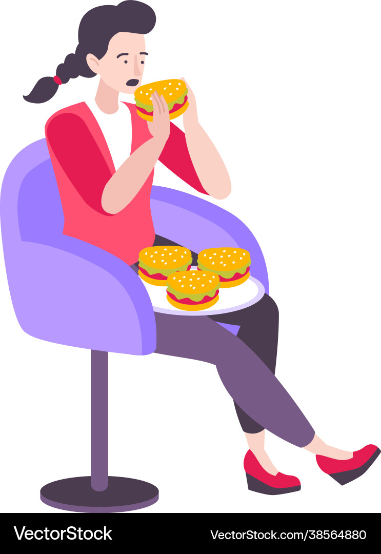 Stressed woman vector image