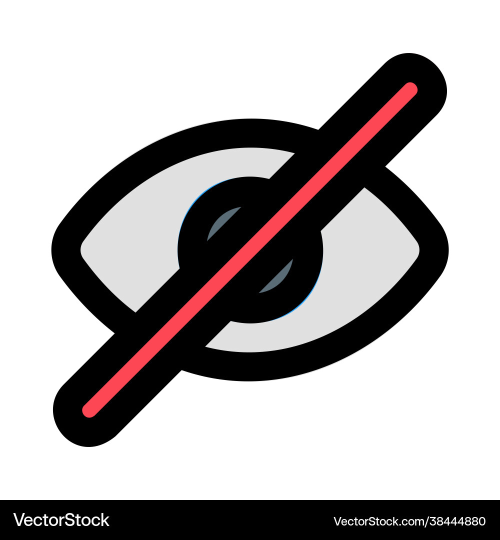 Visibility icon in filled line style for any Visibility icon in filled line style for any vector image