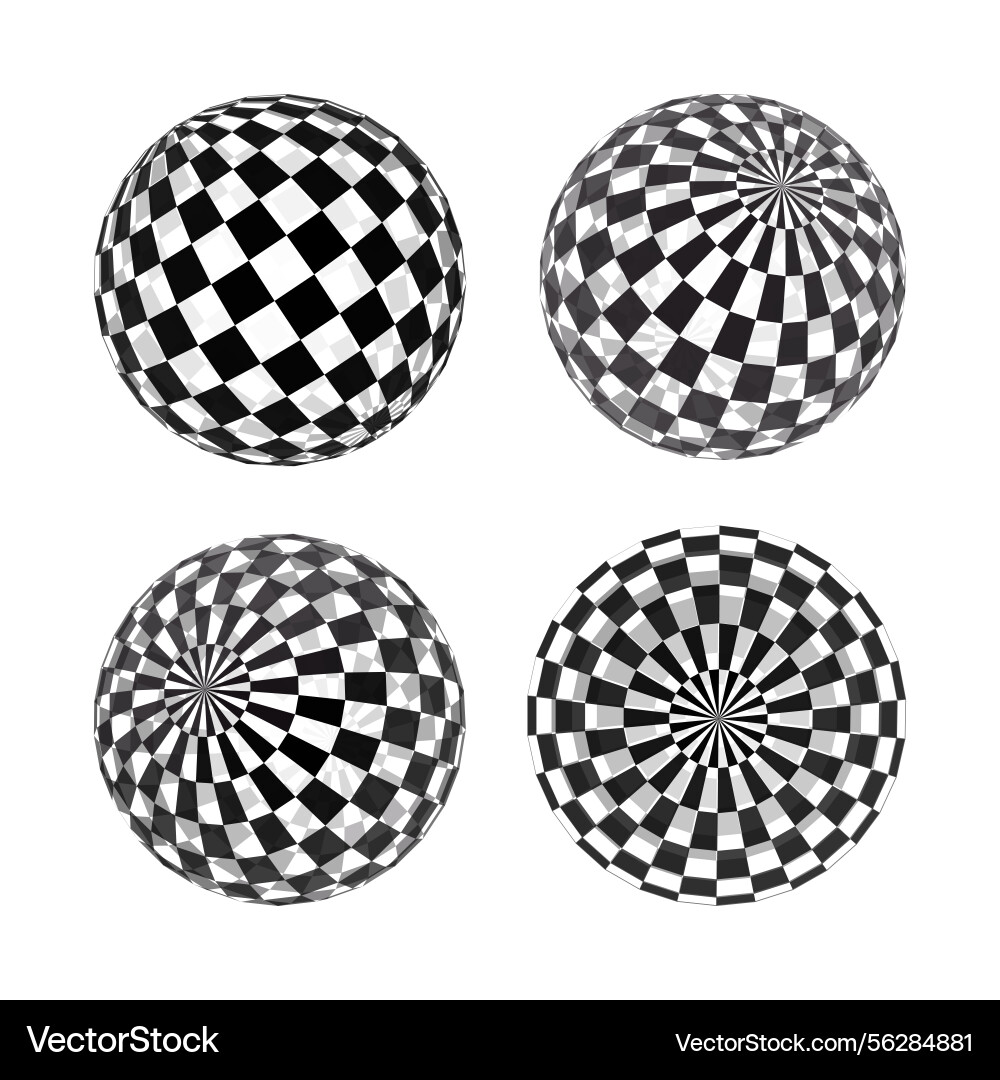 3d checkered texture sphere globe graphics shape 3d checkered texture sphere globe graphics shape Vector Image