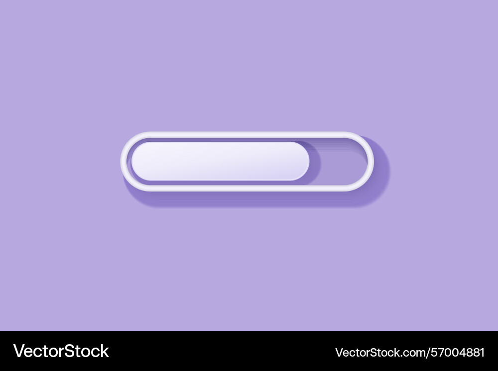 3d loading bar icon on purple background project 3d loading bar icon on purple background project vector image