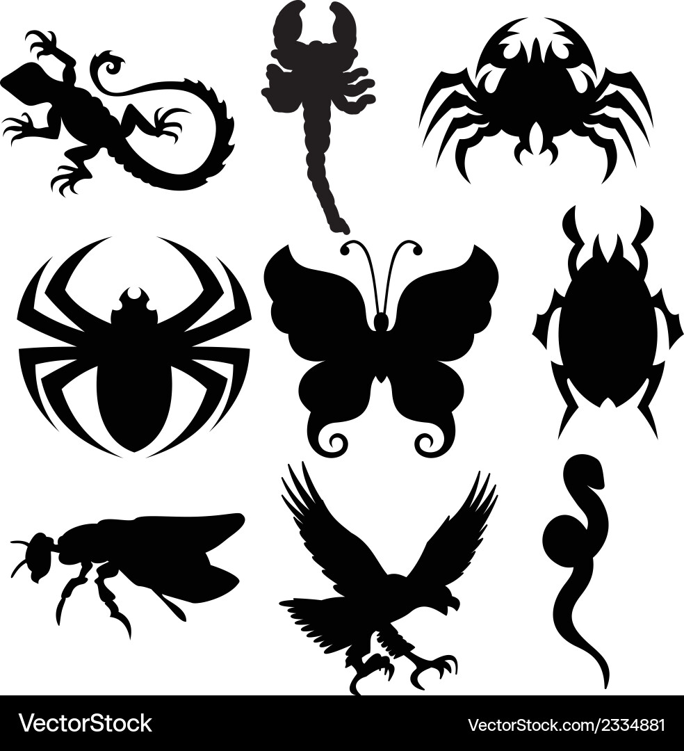 Animals silhouettes Vector Image