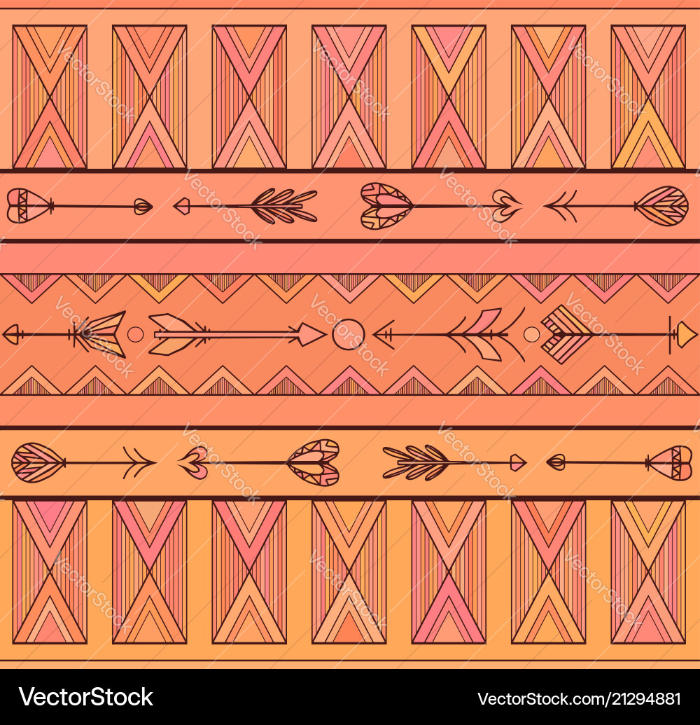 Boho Arrows Geometric Pattern vector image