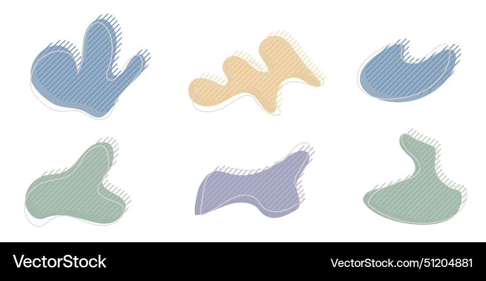 Collection of organic irregular blob shape Collection of organic irregular blob shape vector image
