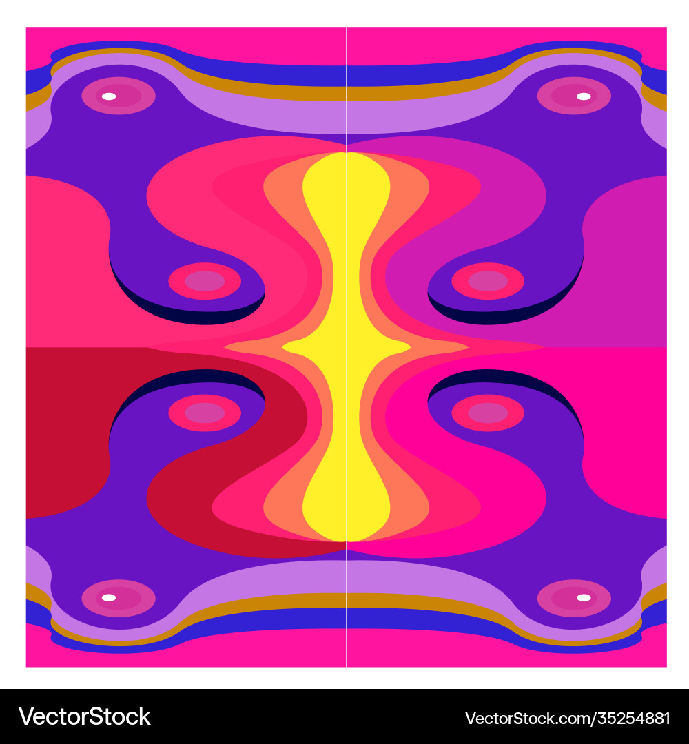 Colorful geometric and curve background pattern Vector Image